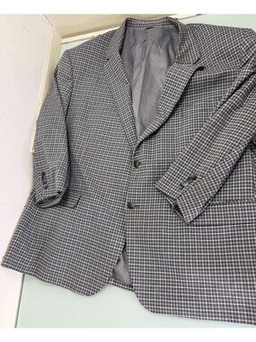 Oak Hill Blazer Jacket 3XLT 54/56L Stretch Plaid Double Vent Travel 22" Sleeves